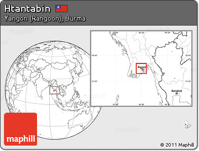 Blank Location Map of Htantabin