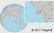 Gray Location Map of Htantabin, highlighted parent region