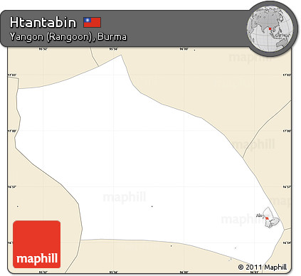 Classic Style Simple Map of Htantabin