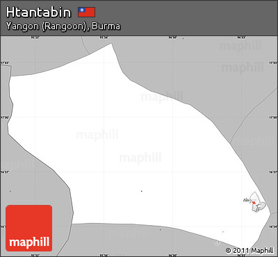 Gray Simple Map of Htantabin