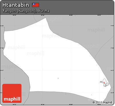 Gray Simple Map of Htantabin