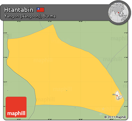 Savanna Style Simple Map of Htantabin