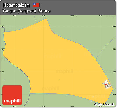 Savanna Style Simple Map of Htantabin