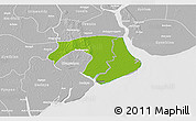 Physical 3D Map of Kawkhmu, lighten, desaturated