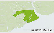 Physical 3D Map of Kawkhmu, lighten
