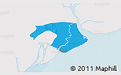 Political 3D Map of Kawkhmu, single color outside