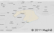 Shaded Relief 3D Map of Kawkhmu, desaturated