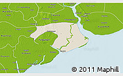 Shaded Relief 3D Map of Kawkhmu, physical outside