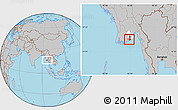 Gray Location Map of Kawkhmu, highlighted parent region