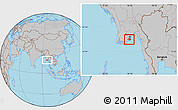 Gray Location Map of Kawkhmu