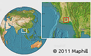 Satellite Location Map of Kawkhmu