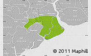 Physical Map of Kawkhmu, lighten, desaturated