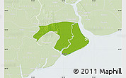 Physical Map of Kawkhmu, lighten