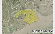 Satellite Map of Kawkhmu, semi-desaturated