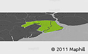 Physical Panoramic Map of Kawkhmu, darken, desaturated