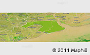 Physical Panoramic Map of Kawkhmu, satellite outside