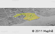 Satellite Panoramic Map of Kawkhmu, desaturated