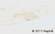 Shaded Relief Panoramic Map of Kawkhmu, lighten