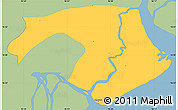 Savanna Style Simple Map of Kawkhmu, single color outside