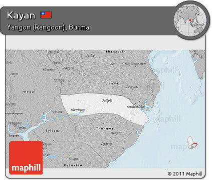 Gray 3D Map of Kayan