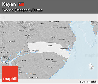 Gray 3D Map of Kayan