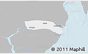 Gray 3D Map of Kayan, single color outside