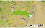 Physical 3D Map of Kayan, satellite outside