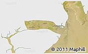 Satellite 3D Map of Kayan, single color outside