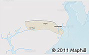 Shaded Relief 3D Map of Kayan, single color outside