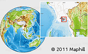 Physical Location Map of Kayan, highlighted country, highlighted parent region