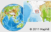 Physical Location Map of Kayan, highlighted country