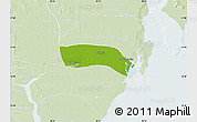 Physical Map of Kayan, lighten