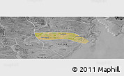 Satellite Panoramic Map of Kayan, desaturated