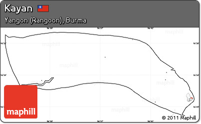Blank Simple Map of Kayan, cropped outside, no labels