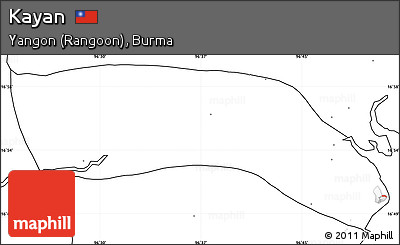 Blank Simple Map of Kayan, no labels