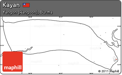 Blank Simple Map of Kayan, no labels