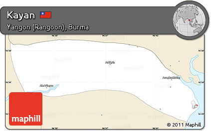 Classic Style Simple Map of Kayan