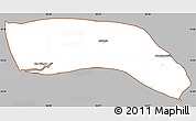 Gray Simple Map of Kayan, cropped outside