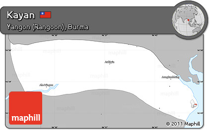 Gray Simple Map of Kayan