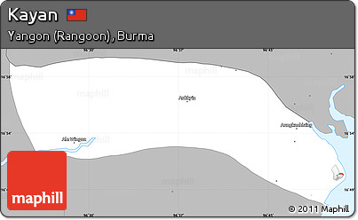 Gray Simple Map of Kayan