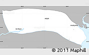 Gray Simple Map of Kayan, single color outside