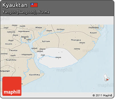 Classic Style 3D Map of Kyauktan