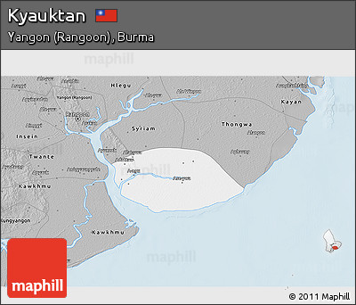 Gray 3D Map of Kyauktan
