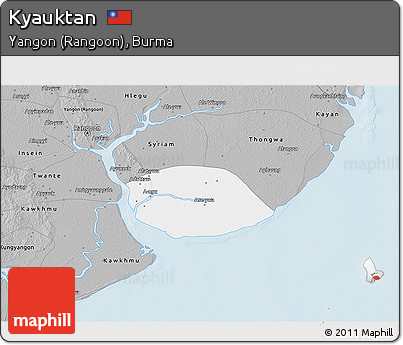 Gray 3D Map of Kyauktan