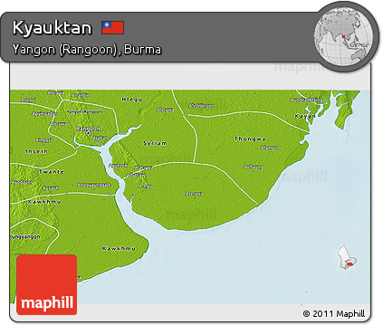 Physical 3D Map of Kyauktan