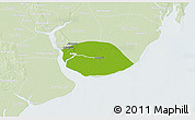 Physical 3D Map of Kyauktan, lighten