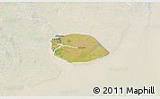 Satellite 3D Map of Kyauktan, lighten