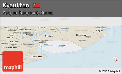 Classic Style Panoramic Map of Kyauktan