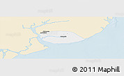 Classic Style Panoramic Map of Kyauktan, single color outside