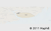 Shaded Relief Panoramic Map of Kyauktan, lighten